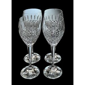 Set Of 4‎ Mikasa Crystal Coventry VT200 Wine Glasses 8-5/8" Tall Excellent
